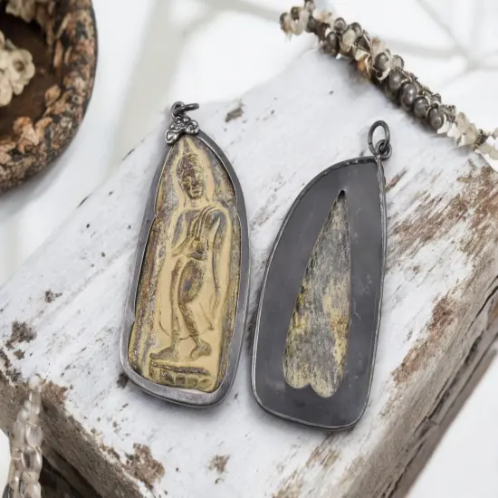 64x35mm Buddha Amulet Pendant {3}