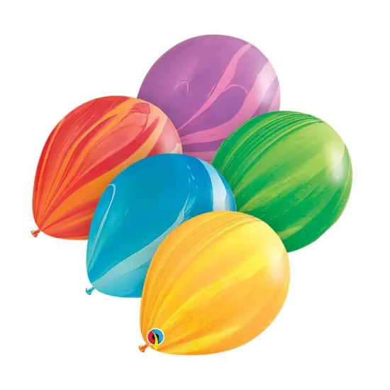 Qualatex&reg; 11 Inch Rainbow Superagate Assortment Latex Balloons {2}