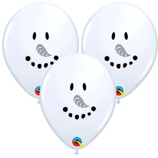 Smile Face Snowman 5 Inch Latex Balloons {1}
