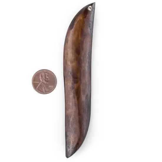 The Bead Chest Wing-Shaped Brown Bone Pendant (110mm) {2}