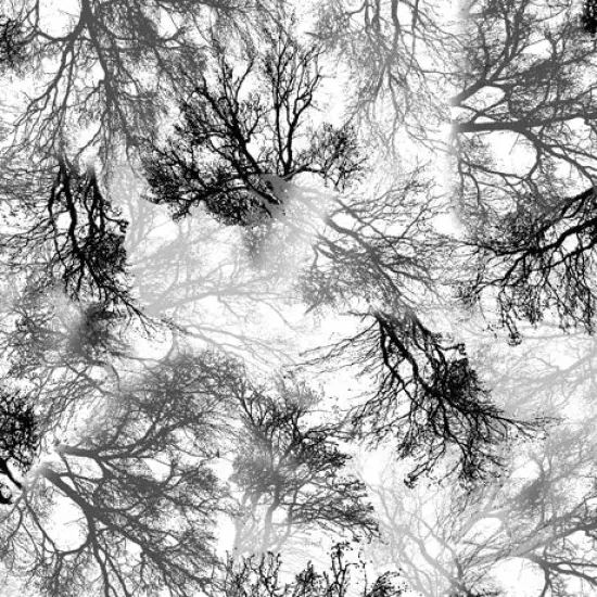 Grey Tree Dance Branches Cotton Wideback Fabric per yard {1}