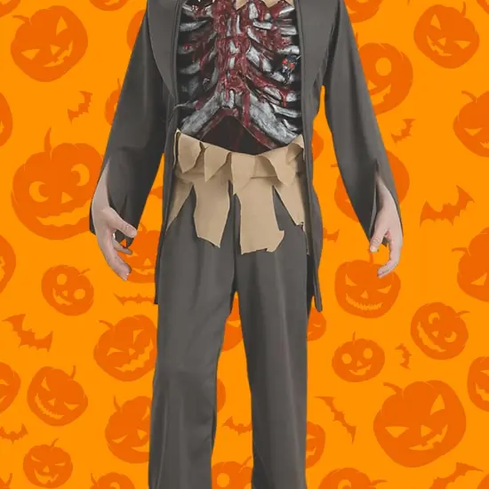 Boys Corpse Halloween Costume with Shirt Mask and Chest Detail {4}