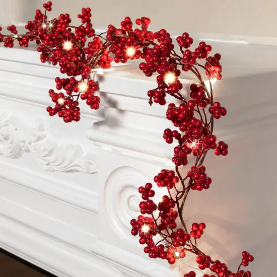 Christmas Red Berry String Garland {1}