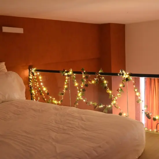 Christmas Fairy Lights Indoor 9.8FT 80 LED Garland with Remote 8 Modes Twinkle Lights {3}