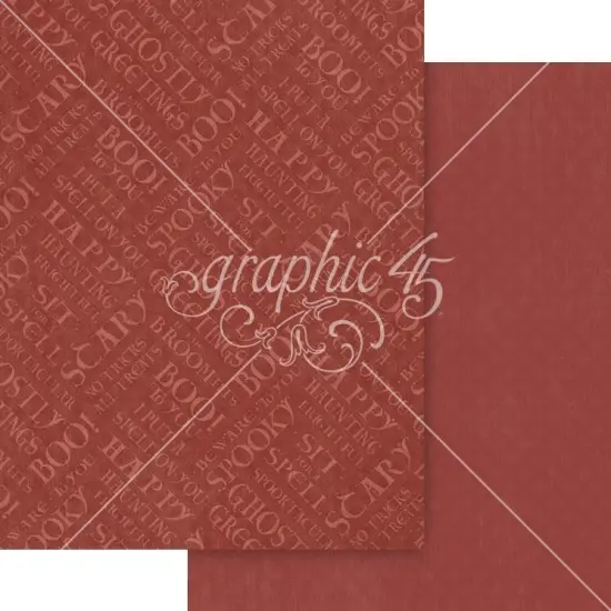 Graphic 45 Patterns & Solids Collection Pack 8.5"X11"-Ghostly Greetings {4}