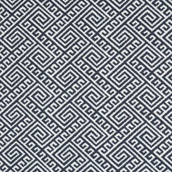 Ink - Blue Abstract & Geometric,Greek Key Upholstery Fabric 54 Inches" {1}