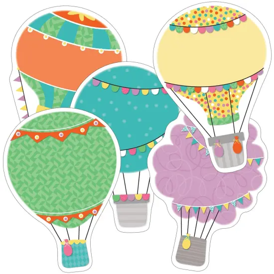 Up and Away Hot Air Balloons Cut-Outs, Pack of 36 {1}