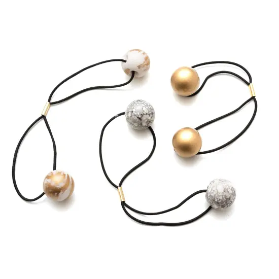 The Hook Nook Skein Saver 3/Pkg-Gold, Grey, And White Marble {4}