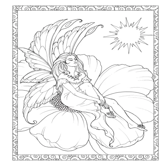 Creative Haven: Enchanted Fairies Coloring Book-Softcover {6}