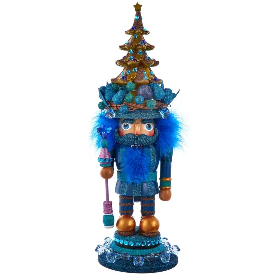 Kurt Adler 18-Inch Hollywood Blue with Tree Nutcracker {1}