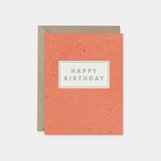 Speckled Happy Birthday Card II {4}
