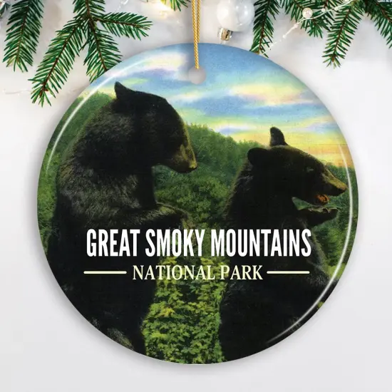 Vintage Great Smoky Mountains National Park Ornament {1}