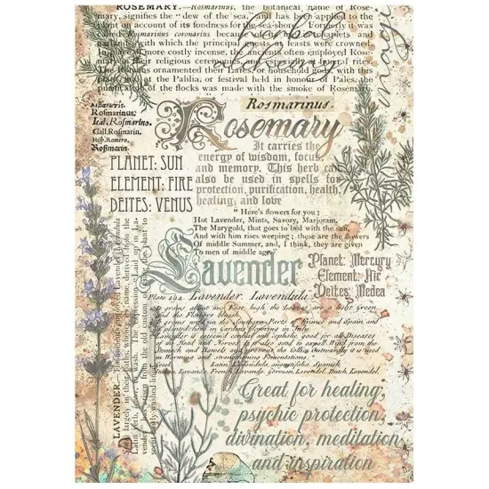 Stamperia Assorted Rice Paper Backgrounds A6 8/Sheets-Fortune {4}