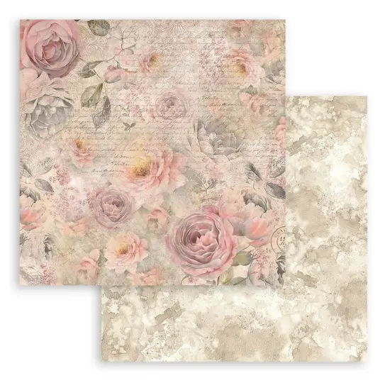 Stamperia Double-Sided paper Pad 8"X8" 10/Pkg-Shabby Rose {4}
