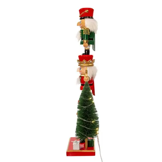 Kurt Adler 18-Inch Battery Operated Nutcracker with Light Up Tree {4}