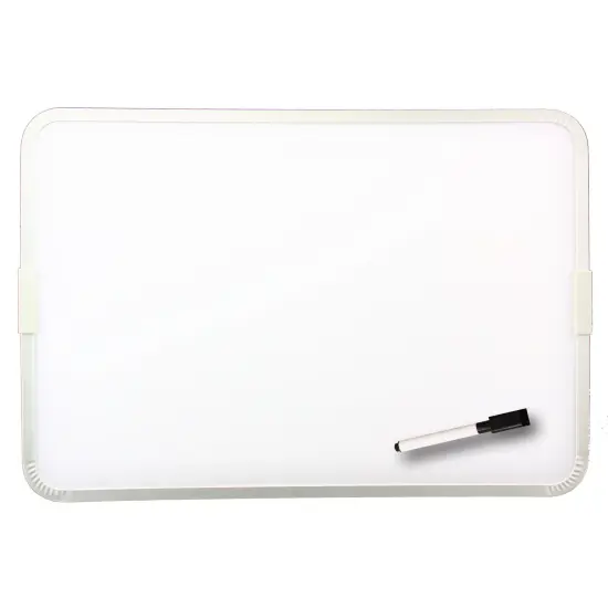 Two-Sided Aluminum Framed, Magnetic Dry Erase Board w/Pen, 12" x 17.5" {1}