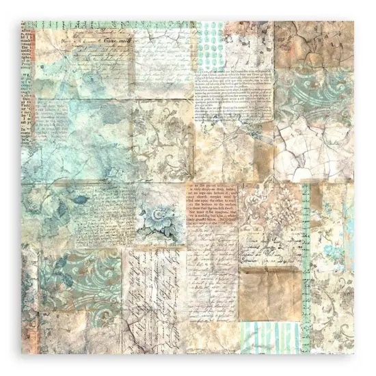 Stamperia Polyester Fabric 12"X12" 4/Pkg-Wonderland {5}