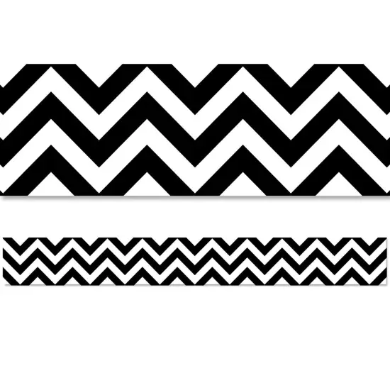 Black Chevron EZ Border, 48 Feet {1}