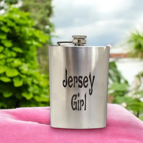 8oz Jersey Girl Stainless Steel Flask {2}