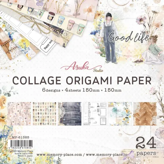 Asuka Studio Collage Origami Paper 6"X6" 24/Pkg-Good Life {1}