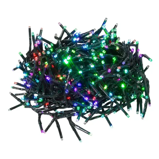 Kurt Adler 480-Light 15.7-Foot RGB Twinkle LED Connectable Cluster Garland {2}