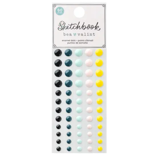 Bea Valint Sketchbook Enamel Dots-60/Pkg {1}
