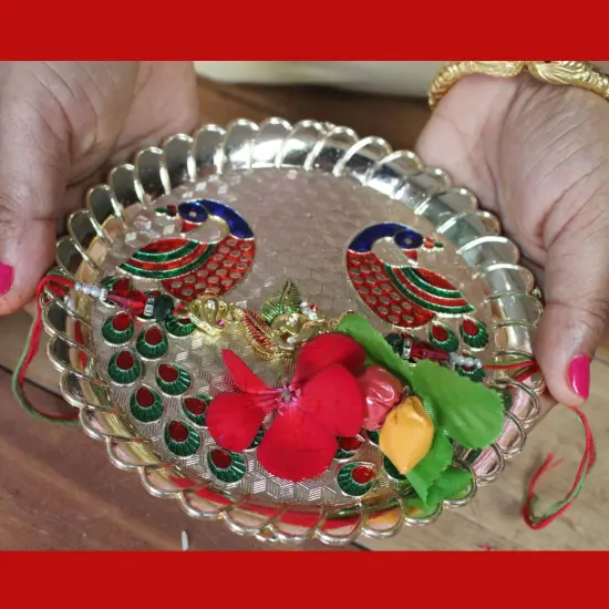 Bulk 5/20/50 Golu Gift Acrylic Pooja Puja Haldi Kumkum Rakshabandhan Thali, Varalaxmi Navrathri Diwali Gift, Baby Shower, Housewarming Favor, {1}