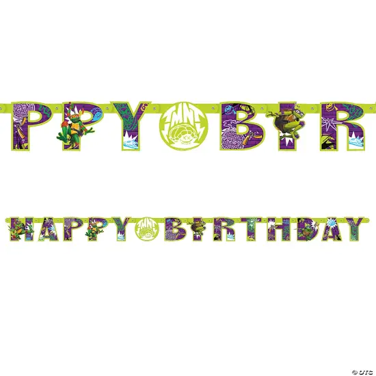 Teenage Mutant Ninja Turtles&reg;: Mutant Mayhem Jointed Happy Birthday Cardstock Banner {4}