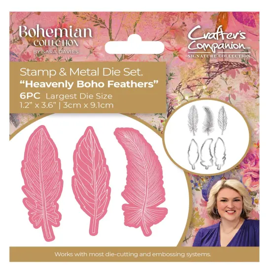 Sara Signature Bohemian Dies-Heavenly Boho Feathers {1}