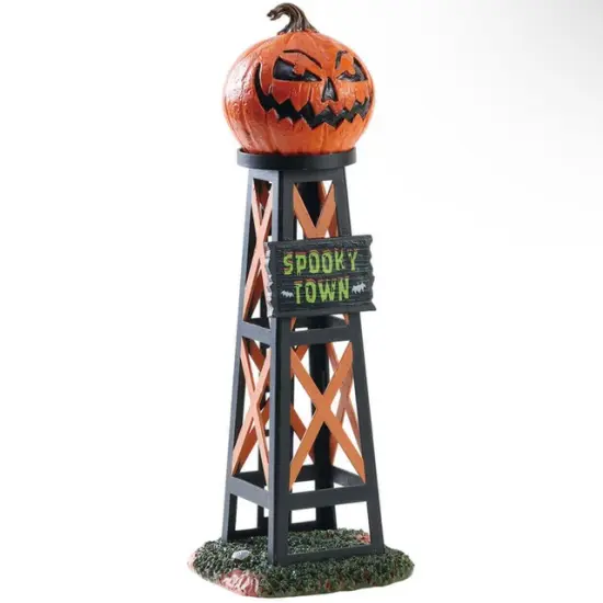 Lemax Spookytown Evil Pumpkin Water Tower {1}