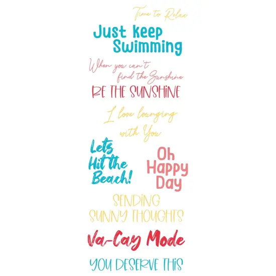 Sizzix Clear Stamps Set By Catherine Pooler 10/Pkg-Va-Cay Mode {3}