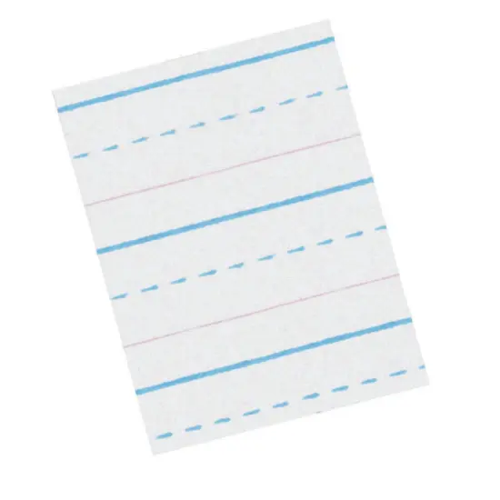 Sulphite Handwriting Paper, Dotted Midline, Grade 2, 1/2" x 1/4" x 1/4" Ruled Long, 10-1/2" x 8", 500 Sheets {1}