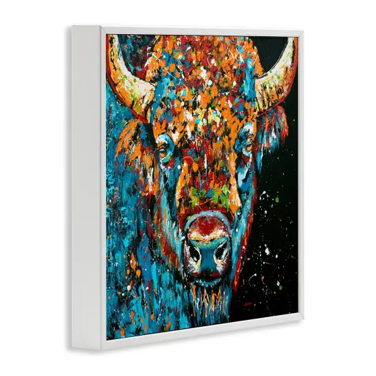 Stupell Industries Modern Bison Street StyleFramed Giclee Art White Frame {3}