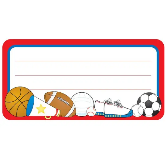 Sports Nametags, 1-5/8" x 3-1/4" , Pack of 36 {1}