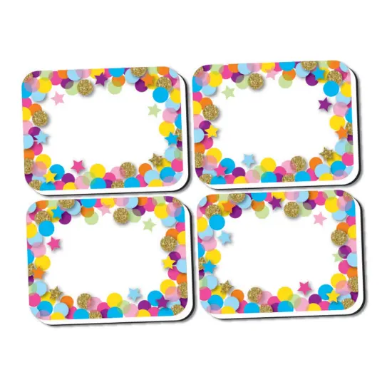 Non-Magnetic Mini Whiteboard Erasers, Confetti, Pack of 10 {1}