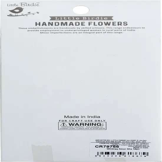 Little Birdie Whitney Paper Flowers 14/Pkg {4}