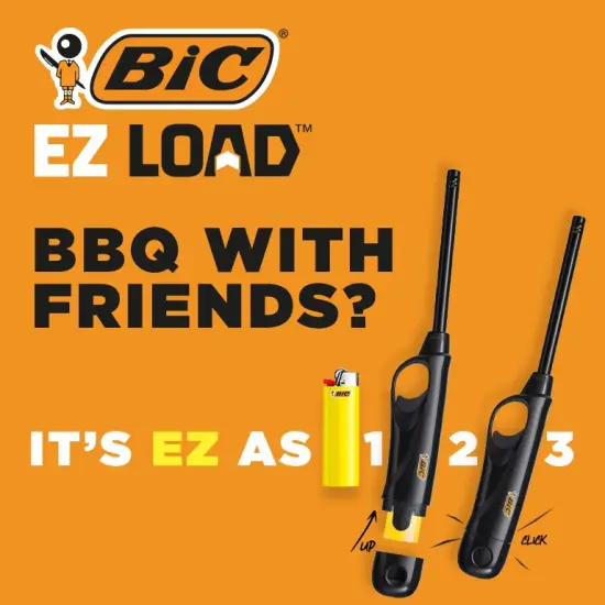 BIC EZ LOAD Lighter, Reloadable Multi Purpose Lighter, Pack with 10 EZ LOAD Long Lighter Shell and 10 BIC Maxi Pocket Lighters, (Colors May Vary) {5}