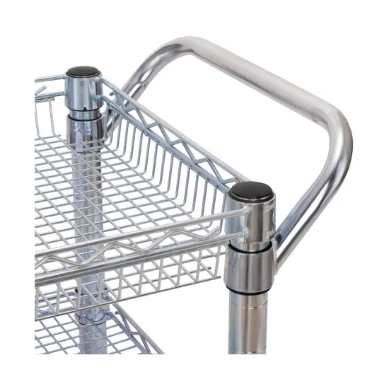 Seville Classics 3-Tier NSF Heavy-Duty Utility Cart, 34.6" W x 18.25" D x 33.8" H {5}