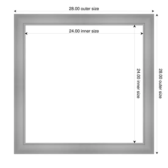 Flair Framed Dry Erase Magnetic Board Polished Nickel {4}