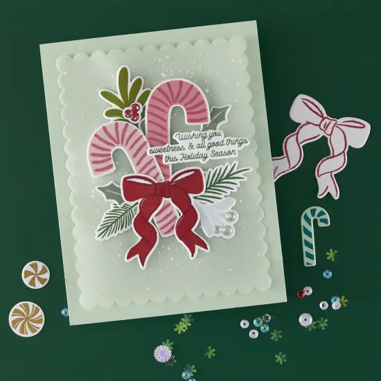 Hero Arts Stamp & Cut-Candy Cane Swag {3}