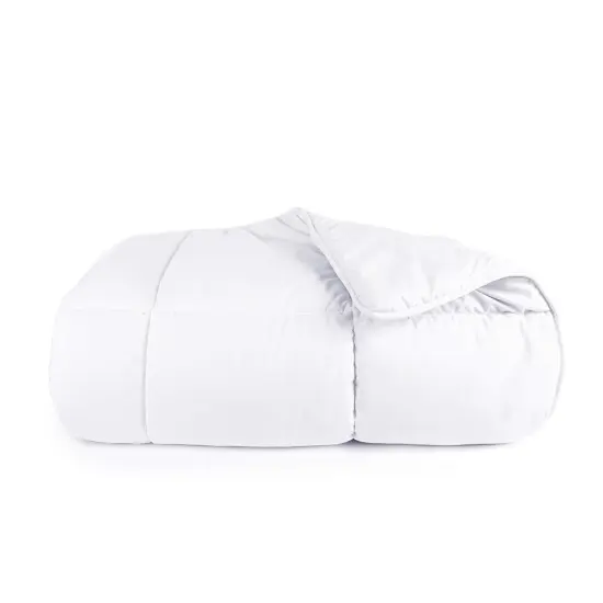 Tadpoles Quilted Comforter | 85" x 65" | Made of 100% Brushed Microfiber Polyester (Shell) & 200 GSM Fiberfill | Soft, Breathable & Durable | Ideal for Twin-Size Beds | Box Pattern in White {1}