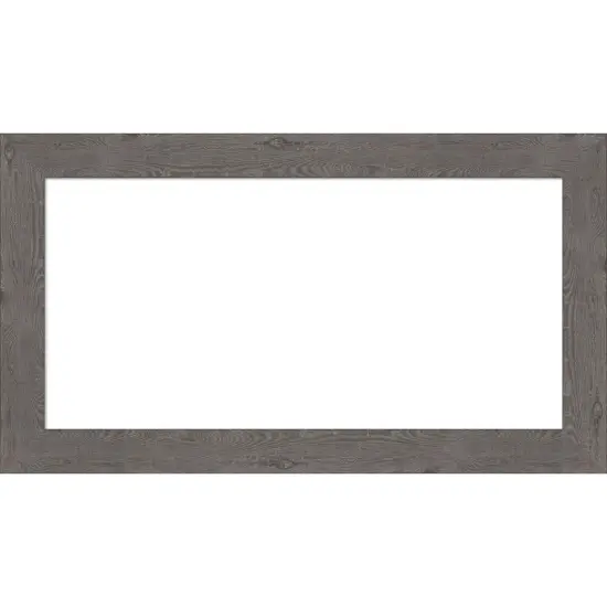 Rustic Plank Narrow Framed Dry Erase Magnetic Board Grey {1}