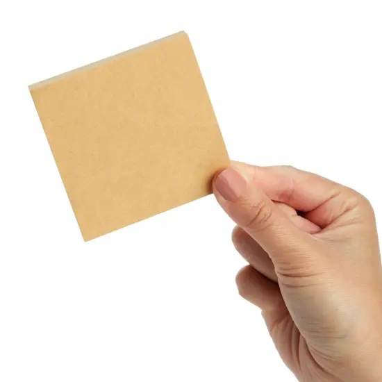 Juvale 6-Pack Kraft Paper Sticky Notes 3x3 inch, Brown Self-Adhesive Memo Notepad Set, Self-Stick Note Pads for Office Work, Home, School, Teachers, 100 Sheets Per Pad {6}