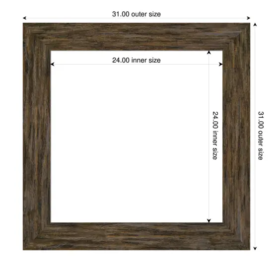 Fencepost Framed Dry Erase Magnetic Board Brown {4}