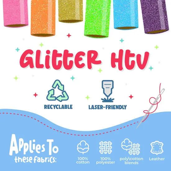 Siser&reg; Glitter Heat Transfer Vinyl, 11.8" x 60" Blush {5}