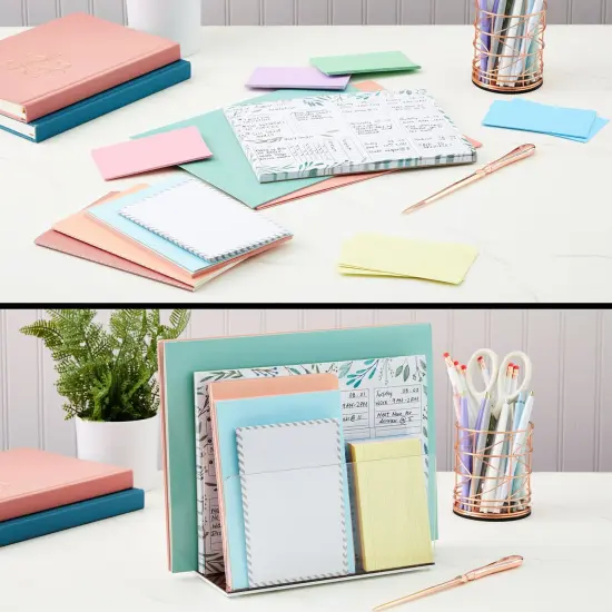 Clear Acrylic File Organizer with 2 Slots, Office Desk Paper, Mail, and Letter Sorter (9 x 5 x 7 In) {3}