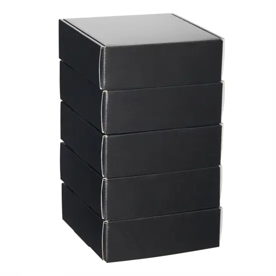 25-Pack Corrugated Packaging Boxes for Shipping, Cardboard Mailers for Small Business, Boutiques, Mailing Gifts, Gift Boxes for Wedding Reception, Bridal Shower (Black, 6x6x2 in) {4}