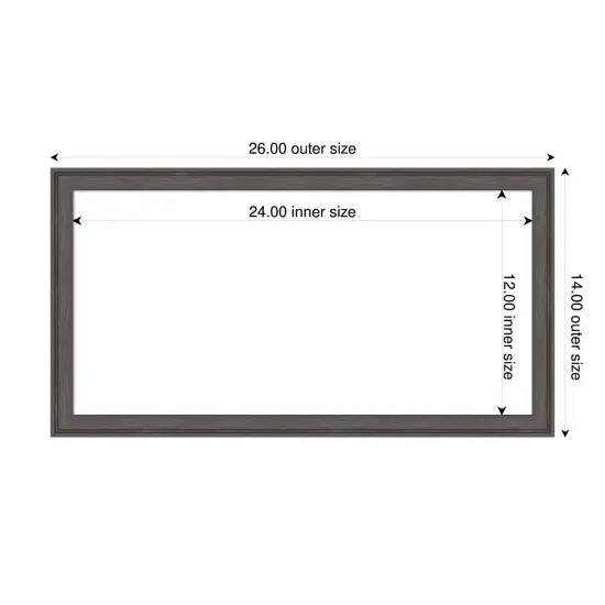 Florence Framed Dry Erase Magnetic Board Pewter {4}