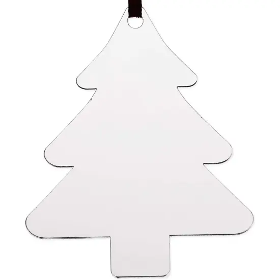 24 Pack Clear Acrylic Christmas Ornaments, Xmas Tree Hanging Ornaments DIY Decor with Red Ribbon, 6 Holiday Designs, 3 In {5}