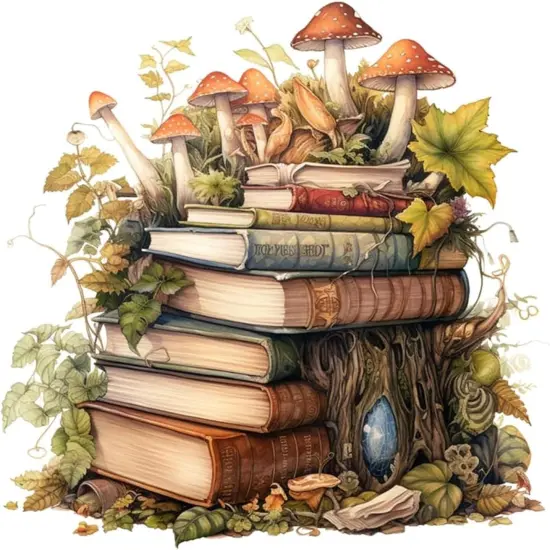 Magic Books Mushrooms Diamond Art Painting Kits {1}